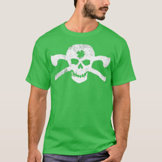 Proud Irish Skull  Cross Shillelagh Clubs T-Shirt