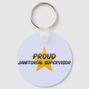Proud Janitorial Supervisor Keychain