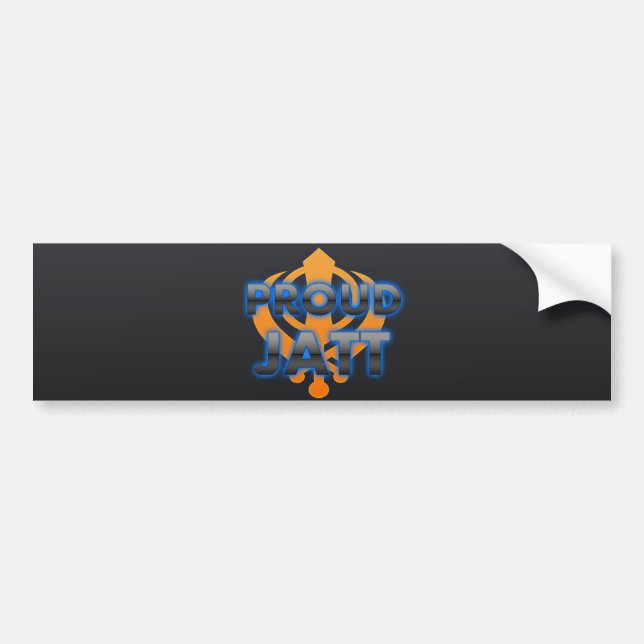 Proud Jatt, Jatt pride Bumper Sticker (Front)