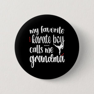 Proud Karate Grandma Karate Grandmother 2 Inch Round Button