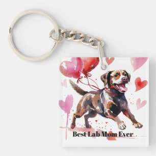 Proud Labrador Mom Necklace   Valentine's Day Dog  Keychain