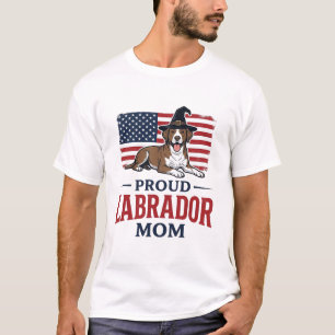 Proud Labrador Mom Patriotic Dog Halloween Shirt D