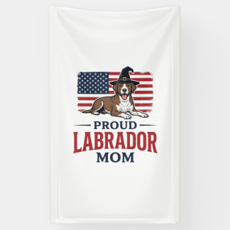 Proud Labrador Mom Patriotic Dog Halloween Shirt D Banner