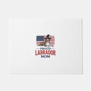 Proud Labrador Mom Patriotic Dog Halloween Shirt D Doormat