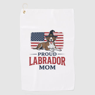 Proud Labrador Mom Patriotic Dog Halloween Shirt D Golf Towel