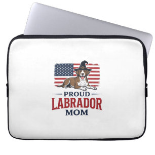 Proud Labrador Mom Patriotic Dog Halloween Shirt D Laptop Sleeve