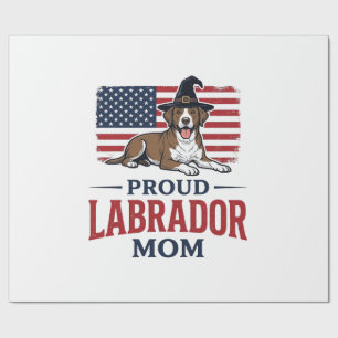 Proud Labrador Mom Patriotic Dog Halloween Shirt D Wrapping Paper