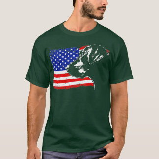 Proud Labrador Retriever American Flag patriotic d T-Shirt