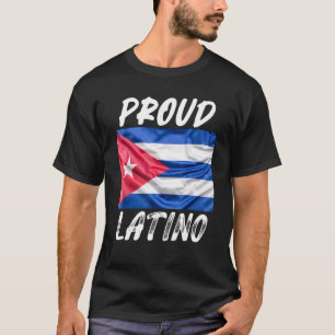 Proud Latino Hispanic Heritage Month Cuba flag T-Shirt