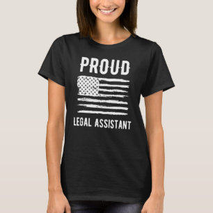 Proud Legal Assistant Profession American Flag T-Shirt