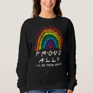 Proud Lgbt Ally Leopard Rainbow For Bisexual Gay Sweatshirt