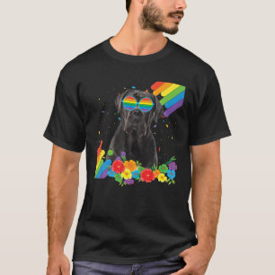 Proud LGBT Gay Cane Corso Dog Pride Flag Rainbow L T-Shirt