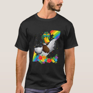 Proud Lgbt Gay Duck Pride Flag Rainbow Lgbtq Lesbi T-Shirt