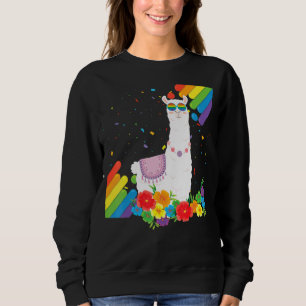 Proud Lgbt Gay Llama Pride Flag Rainbow Lgbtq Lesb Sweatshirt