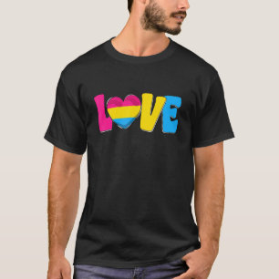 Proud Lgbt Love Heart Pansexual Flag Lgbtq Pride M T-Shirt