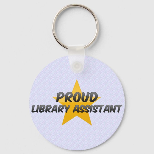 Proud Library Assistant Keychain (Front)