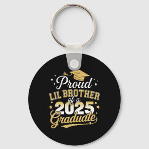 Proud Lil Brother Cl Of 2025 Graduate Senior Gradu Keychain