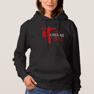 Proud Lineman Mom For For Electric Cable Lineman Hoodie