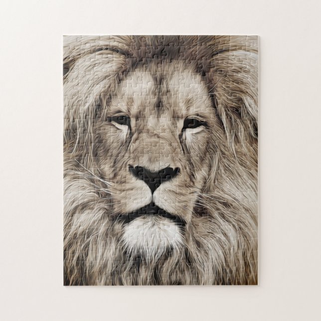 Proud Lion - Face - Jigsaw Puzzle (Vertical)