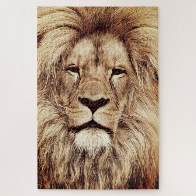 Proud Lion - Face Jigsaw Puzzle (Vertical)