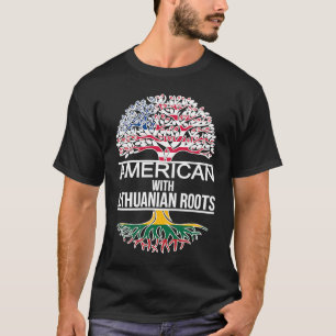 Proud Lithuanian American Flag Lithuania Heritage T-Shirt