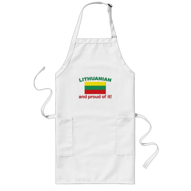 Proud Lithuanian Long Apron (Front)
