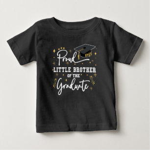 Proud Little Brother Of The Graduate   Black Baby T-Shirt