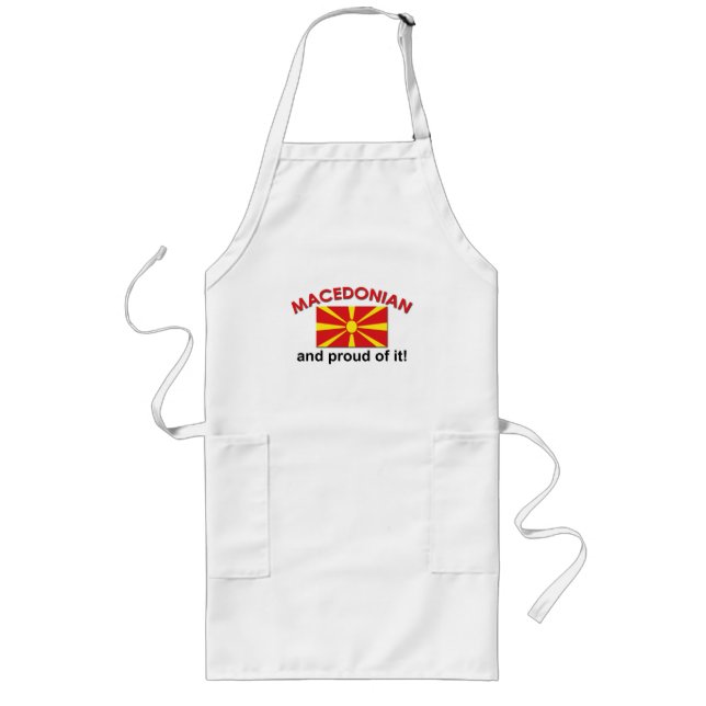 Proud Macedonian Long Apron (Front)