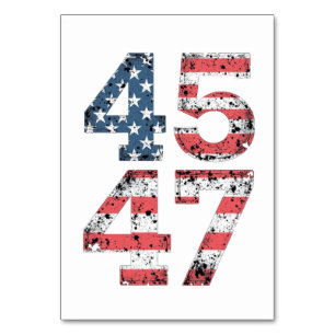Proud Maga 47th Trump Won Inaguration Day Table Number