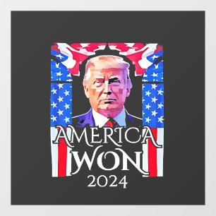 Proud Maga American Trump Won 2024 Inaguration Day Window Cling