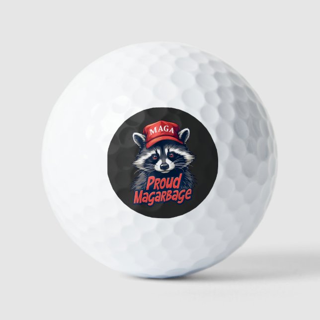 Proud MAGA Garbage For Trump supporter Election  Golf Balls (Front)
