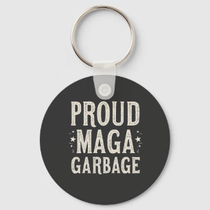 Proud MAGA Garbage For Trump supporter Election   Keychain