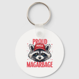 Proud MAGA Garbage For Trump supporter Election   Keychain
