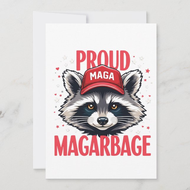Proud MAGA Garbage For Trump supporter Election   Thank You Card (Front)