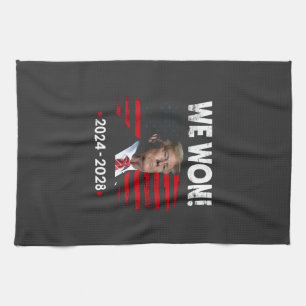 Proud Maga President Trump Won Inaguration Day Kitchen Towel