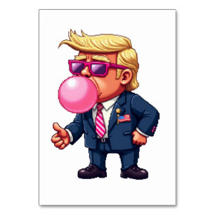 Proud Maga Trump Pixel President Inaguration Day  Table Number