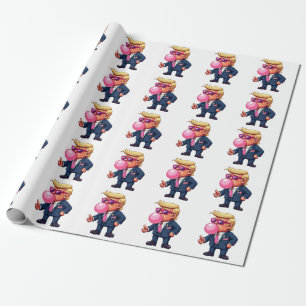 Proud Maga Trump Pixel President Inaguration Day  Wrapping Paper