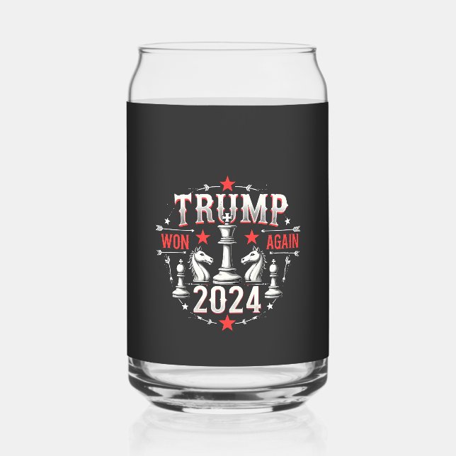Proud Maga Trump Won again 2025 Inaguration Day  Can Glass (Front)