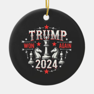 Proud Maga Trump Won again 2025 Inaguration Day  Ceramic Ornament