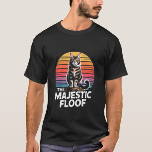 Proud Maine Coon Cat Floof Retro Sunset Feline T-Shirt