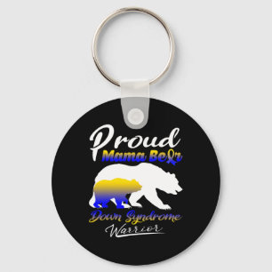 Proud Mama Bear Down Syndrome Warrior Down Syndrom Keychain