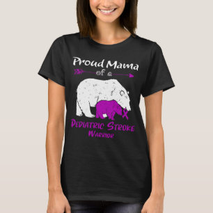 Proud Mama Bear Pediatric Stroke Awareness T-Shirt