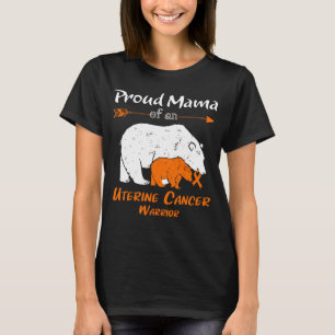 Proud Mama Bear Uterine Cancer Awareness T-Shirt