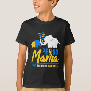 Proud Mama Mom Down Syndrome Awareness Day Cute El T-Shirt
