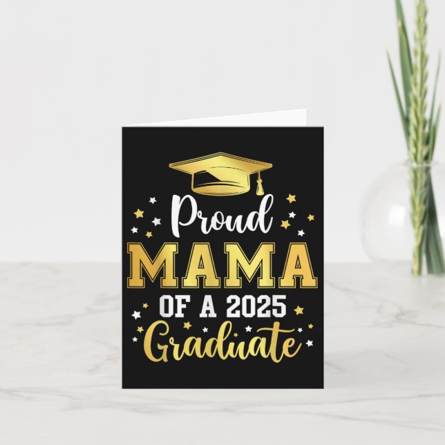 Proud Mama Of A 2025 Graduate Matching Family Grou Card (Front)