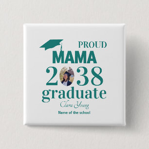 Proud mama personalized graduation 2 inch square button