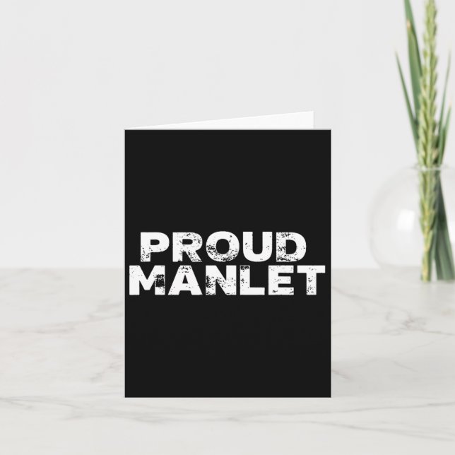 Proud Manlet Short Bodybuilding  Card (Front)