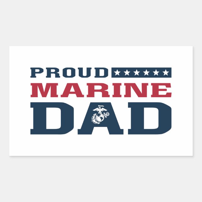 Proud Marine Dad Sticker (Front)