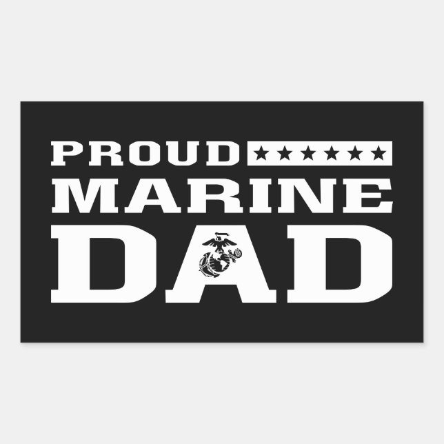 Proud Marine Dad Sticker (Front)