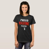 Proud Marine Sister Navy Military Army Patriotic T-Shirt (Front Full)